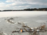 Tragedia na jeziorze Grochowskim. Pod wędkarzem załamał się lód. Mężczyzna zmarł