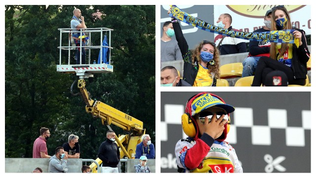 MrGarden GKM pokonał we wtorek ROW Rybnik 58:32 w meczu 2. kolejki PGE Ekstraligi. Mecz w Grudziądzu obserwowało z trybun około 2 tysięcy kibiców (więcej nie może póki co wejść na stadion). Nie było atmosfery, do jakiej od lat przyzwyczaili nas grudziądzcy fani, ale najważniejsze, że żużlowcy mogli liczyć na doping. Zobaczcie zdjęcia z trybun>>>