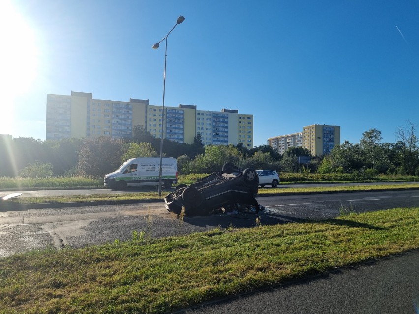 Zderzenie samochodów na ulicy Księcia Mieszka I w Poznaniu