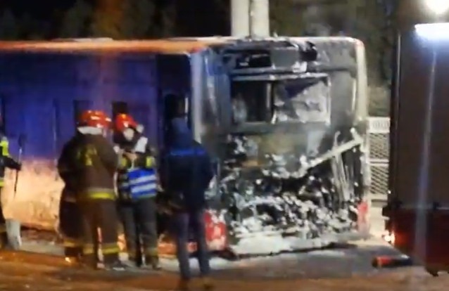 Pożar autobusu MPK w Częstochowie