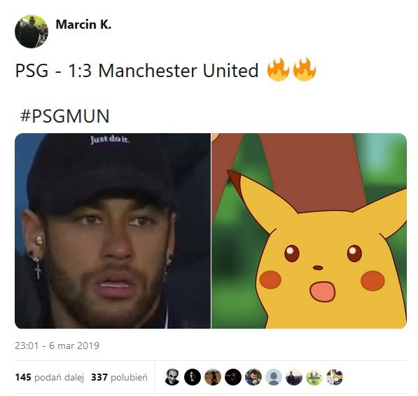 Memy po meczu PSG - Manchester United 1:3