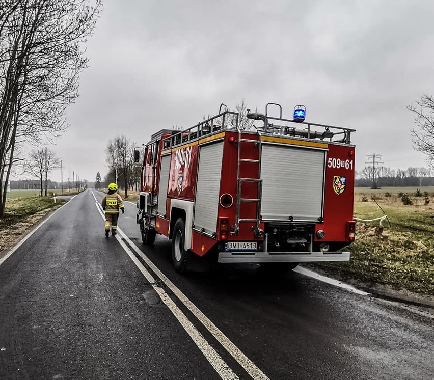 Wypadek w Żeleźnikach koło Milicza 23.03.2021