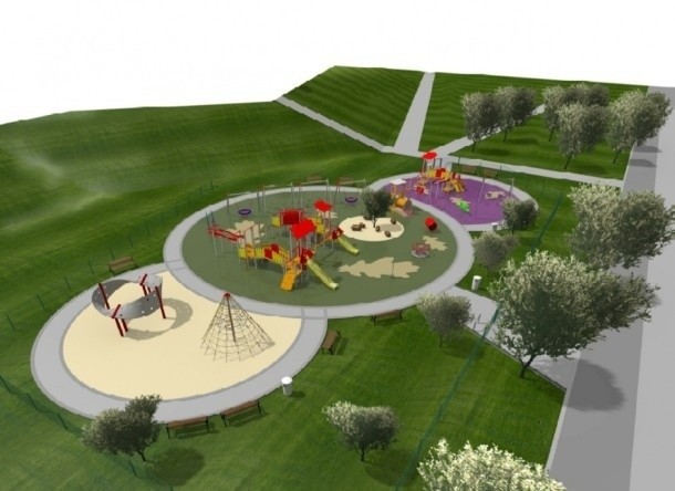 Plac zabaw w parku Hallera będzie gotowy jeszcze w tym...