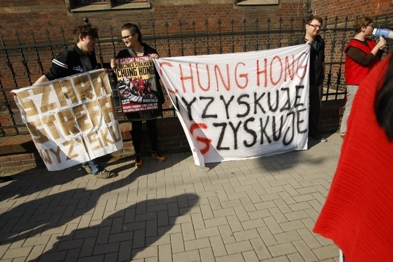 Wrocław: Kolejny protest pracowników fabryki Chung Hong (ZDJĘCIA)