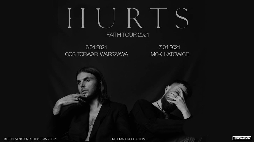 Rozpoczęła się już sprzedaż biletów na koncerty Hurts. 7 kwietnia 2021 roku zespół wystąpi w MCK w Katowicach 