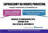 Debata kandydatów na burmistrza Łap. Każdy będzie mógł zadać pytanie