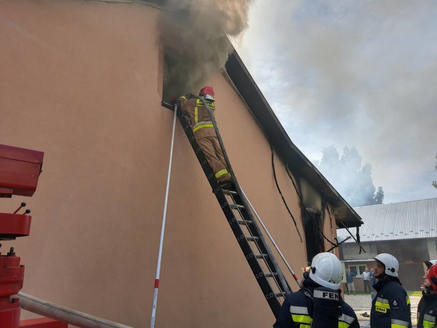 Podczas czwartkowej akcji strażaków w Dobiesławicach