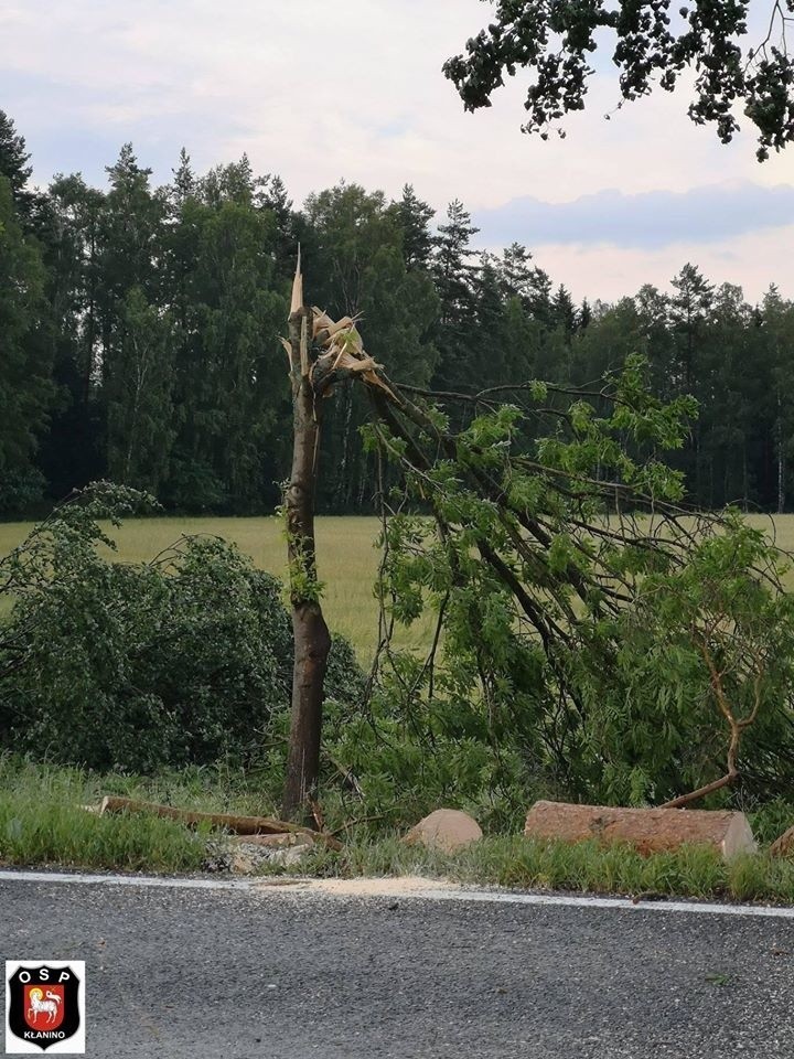 Strażacy w naszym regionie walczyli ze skutkami nawałnicy...