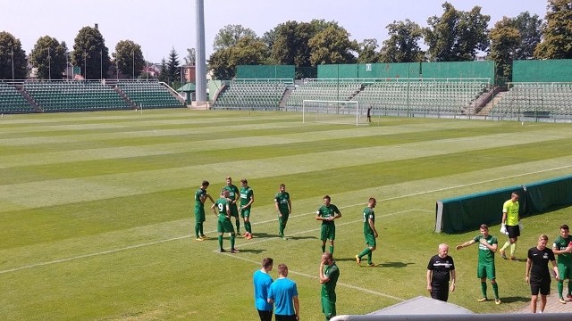 Zieloni sparing z Unią Swarzędz rozegrali na stadionie w Grodzisku