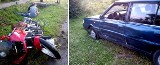 Kierowca, który potrącił motocyklistę w Rudnej Wielkiej uciekł porzucając samochód