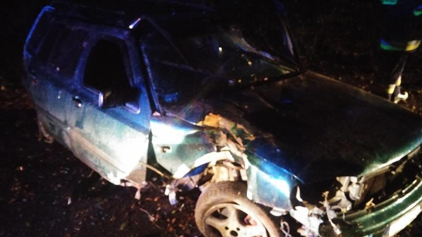 Wypadek w Drężku. 22-letni kierowca nietrzeźwy