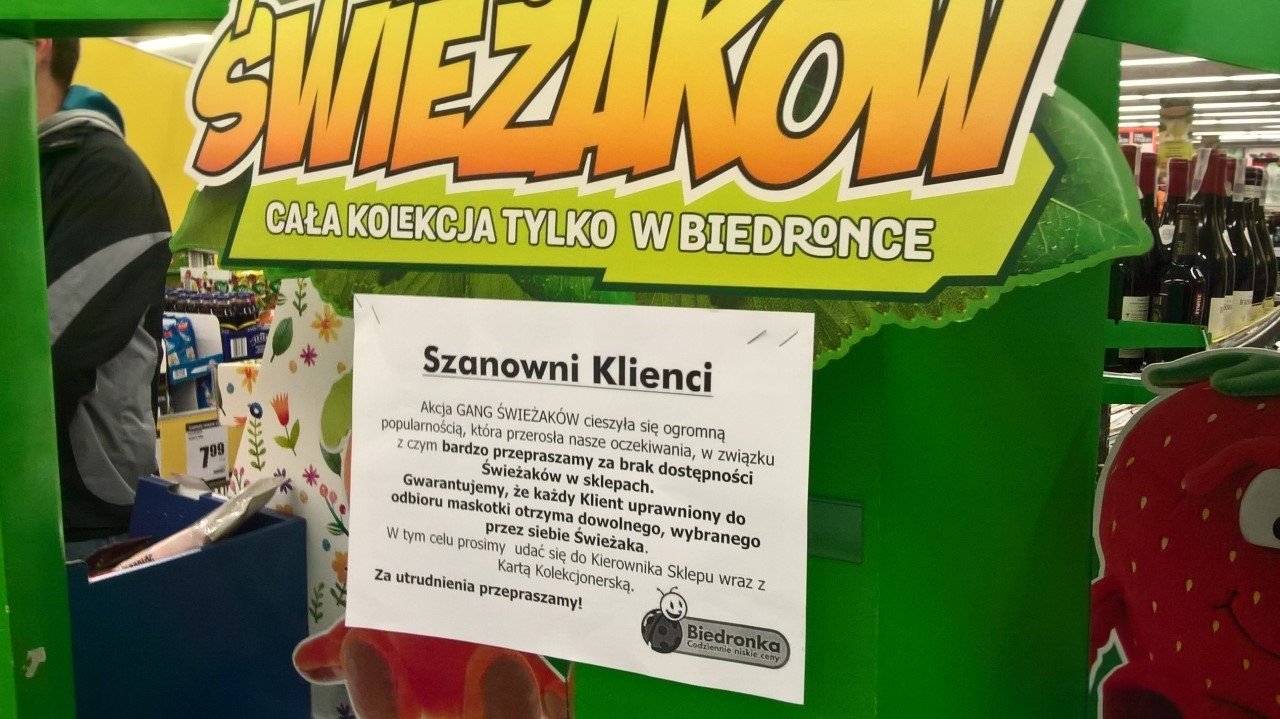 Nie ma Świeżaków w Biedronce. Sieć organizuje zapisy na następne | Gazeta  Wrocławska