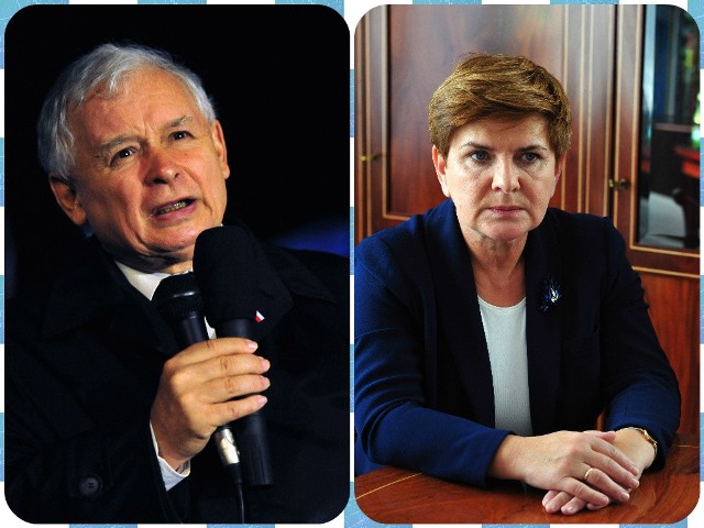 Jarosław Kaczyński i Beata Szydło.