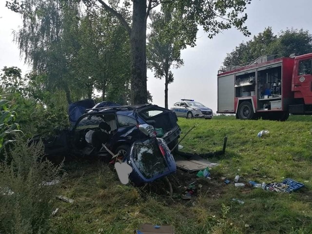 Dzisiaj (sobota) doszło do wypadku na drodze krajowej nr 21 na odcinku drogi Suchorze-Objezierze. Kierowca samochodu osobowego stracił panowanie nad pojazdem i uderzył w drzewo. Na miejscu działali m.in. strażacy z OSP w Trzebielinie.