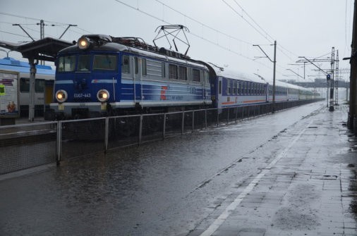 Zalany dworzec Czechowice-Dziedzice