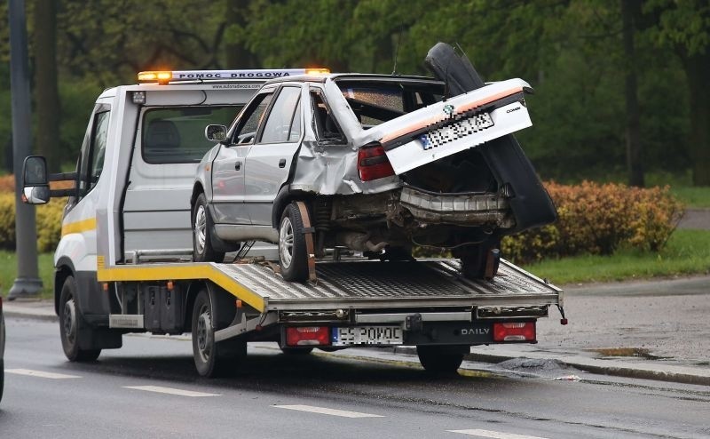 Groźny wypadek na al. Piłsudskiego