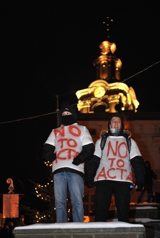 Protest przeciwko ACTA w Przemyślu...