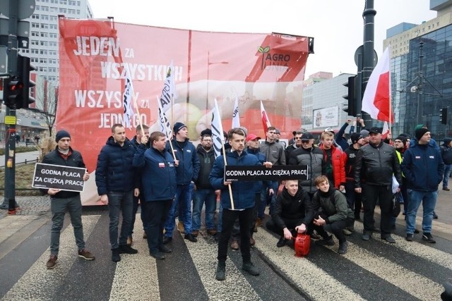 Protest rolników w Łodzi