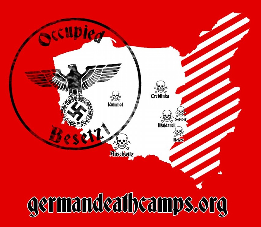 Grafiki wykorzystywane podczas akcji „#GermanDeathCamps”