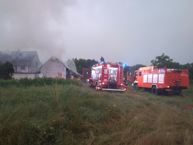 Pożar stodoły w Krępnej.