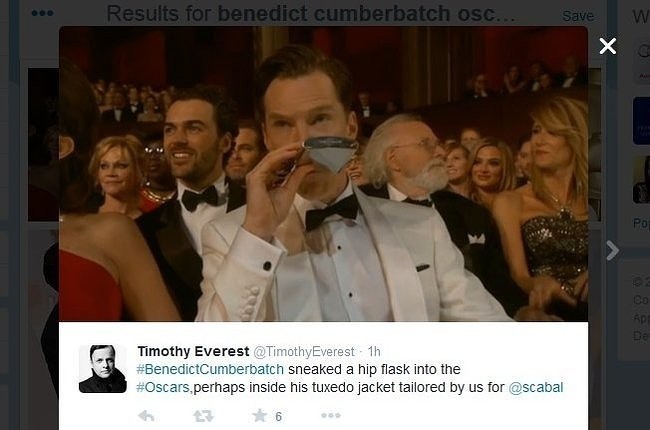 Benedict Cumberbatch i jego piersiówka (fot. screen z...