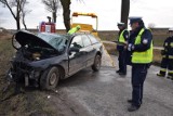 śmiertelny wypadek w Kmiecinie 28.01.2018. Policja szuka świadków wypadku w Kmiecinie [wideo,zdjęcia]