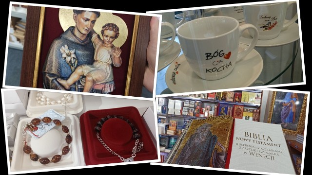 W Targach Kielce można zakupić szeroki asortyment gadżetów i pamiątek religijnych. Zobaczcie na zdjęciach, co oferują wystawcy >>>