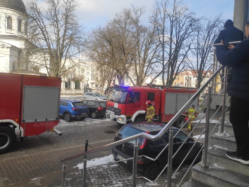 Akcja strażaków w centrum Białegostoku. Cztery zastępy przy Cerkwi Świętego Mikołaja Cudotwórcy