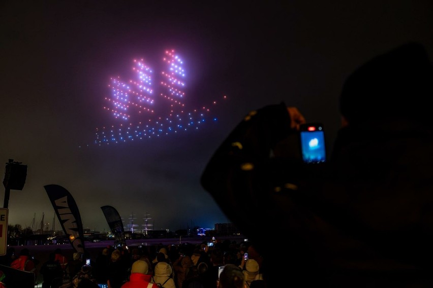 Największy pokaz dronów na niebie z okazji urodzin Gdyni....