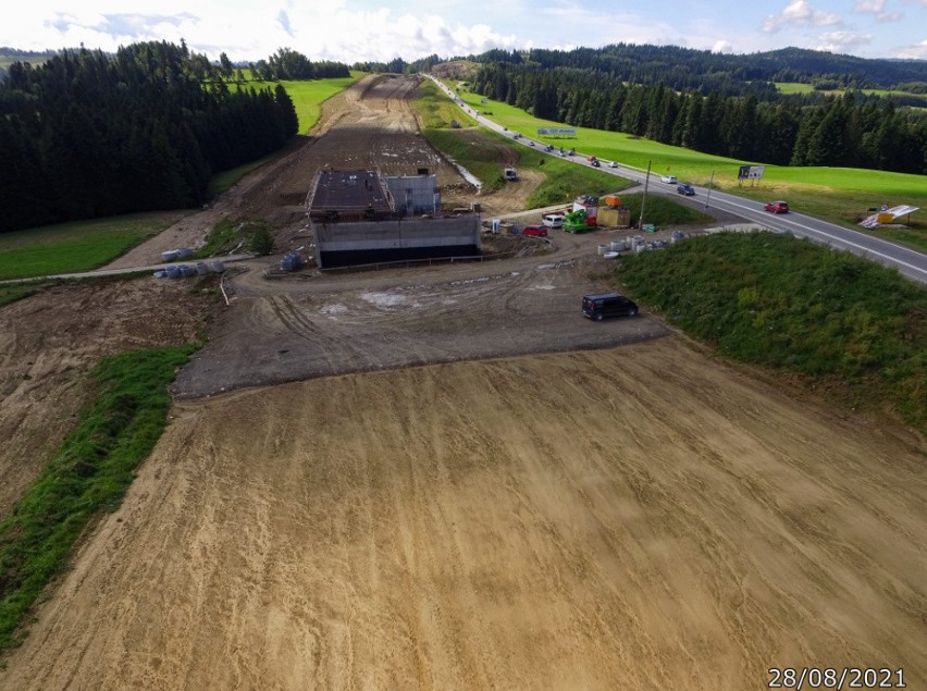 Budowa zakopianki pomiędzy Rdzawką i Nowym Targiem. Imponujące nowe zdjęcia! [GALERIA] 27.09.2021