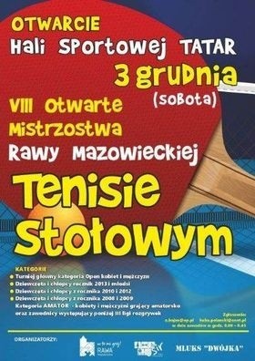 Turniej tenisowy w nowej hali w Rawie Mazowieckiej