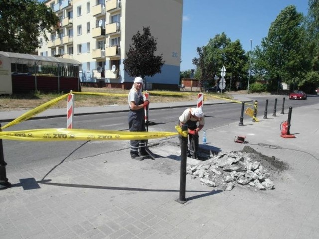 W Wejherowie przy ul. Rybackiej 4.06.2018 zapadła się jezdnia. Ulatnia się gaz!