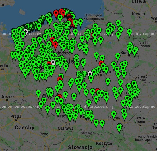 Mapa: 23 lipca 2018