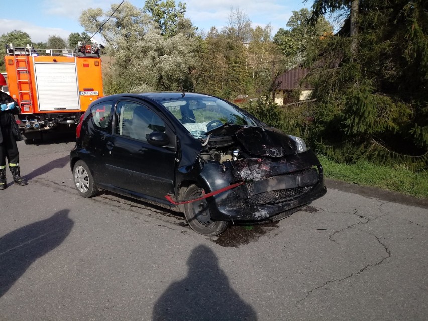 Raciechowice. Ranna w wypadku kobieta zabrana przez śmigłowiec