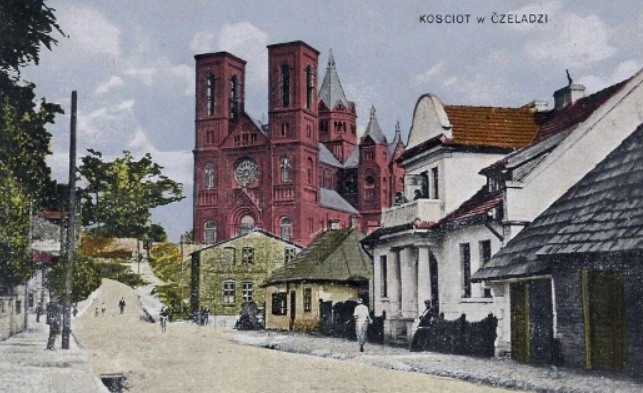 Widok na kościół św. Stanisława w Czeladzi. Rok 1916...