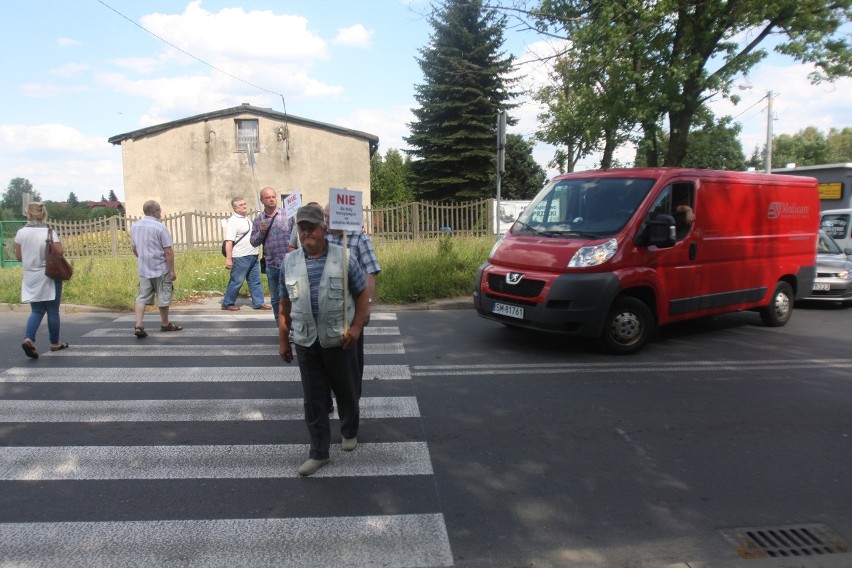 Blokada drogi w Mysłowicach