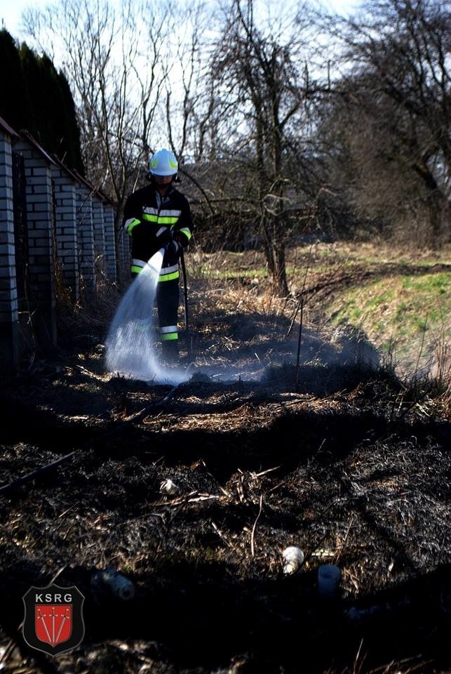 Powiat oświęcimski. Przez pożar traw ogień zagroził cmentarzowi