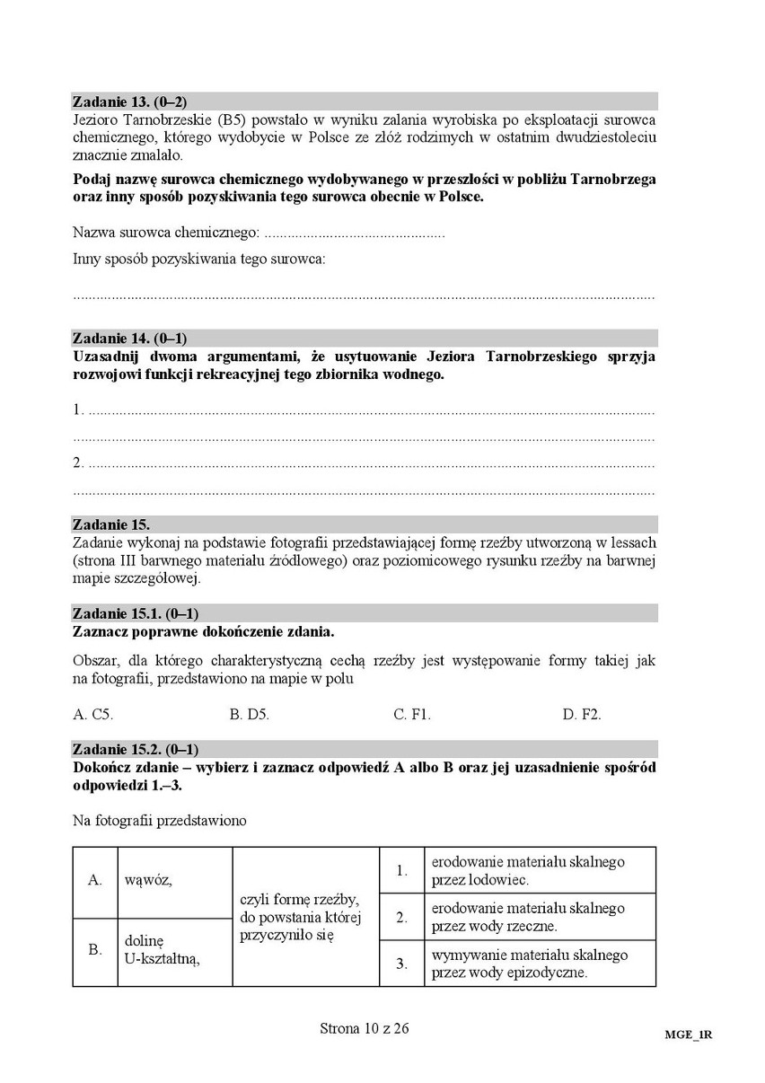 Matura 2016: GEOGRAFIA rozszerzona [ODPOWIEDZI, ARKUSZ CKE]