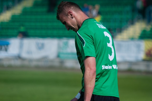 Michał Czarny, jak i jego koledzy ze Stali Stalowa Wola, nie mają powodów do radości.