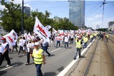 Warszawa: Protest górników i energetyków, utrudnienia w centrum [ZDJĘCIA] „Nie jesteśmy kolonią państwa niemieckiego”