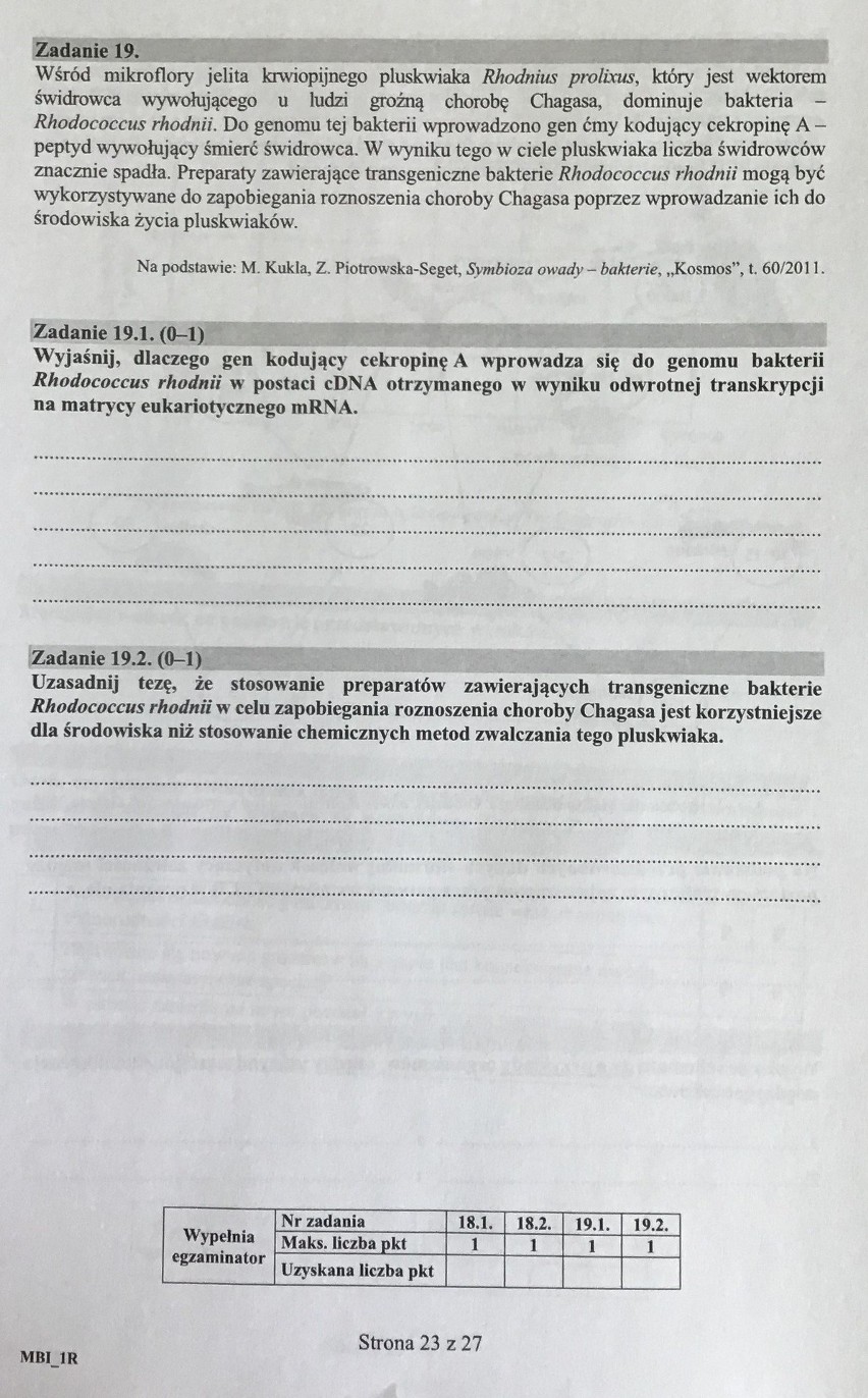 Matura 2018 BIOLOGIA [PODSTAWA, ROZSZERZENIE]. Odpowiedzi i ARKUSZ CKE w serwisie EDUKACJA