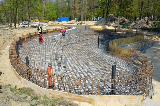 Budowa parku wodnego w parku Miejskim, finał prac zaplanowano na koniecz czerwca tego roku