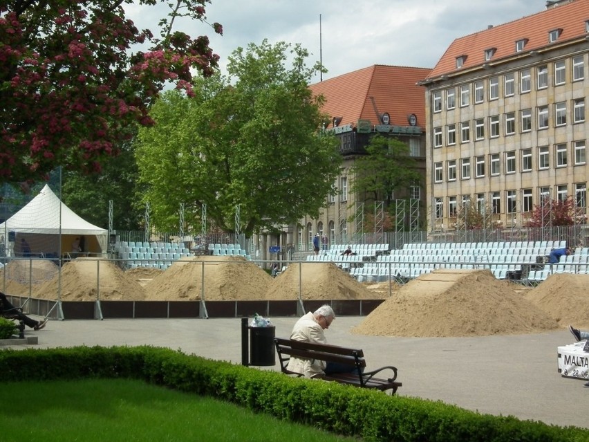 Plaża Wolności na placu Wolności w Poznaniu