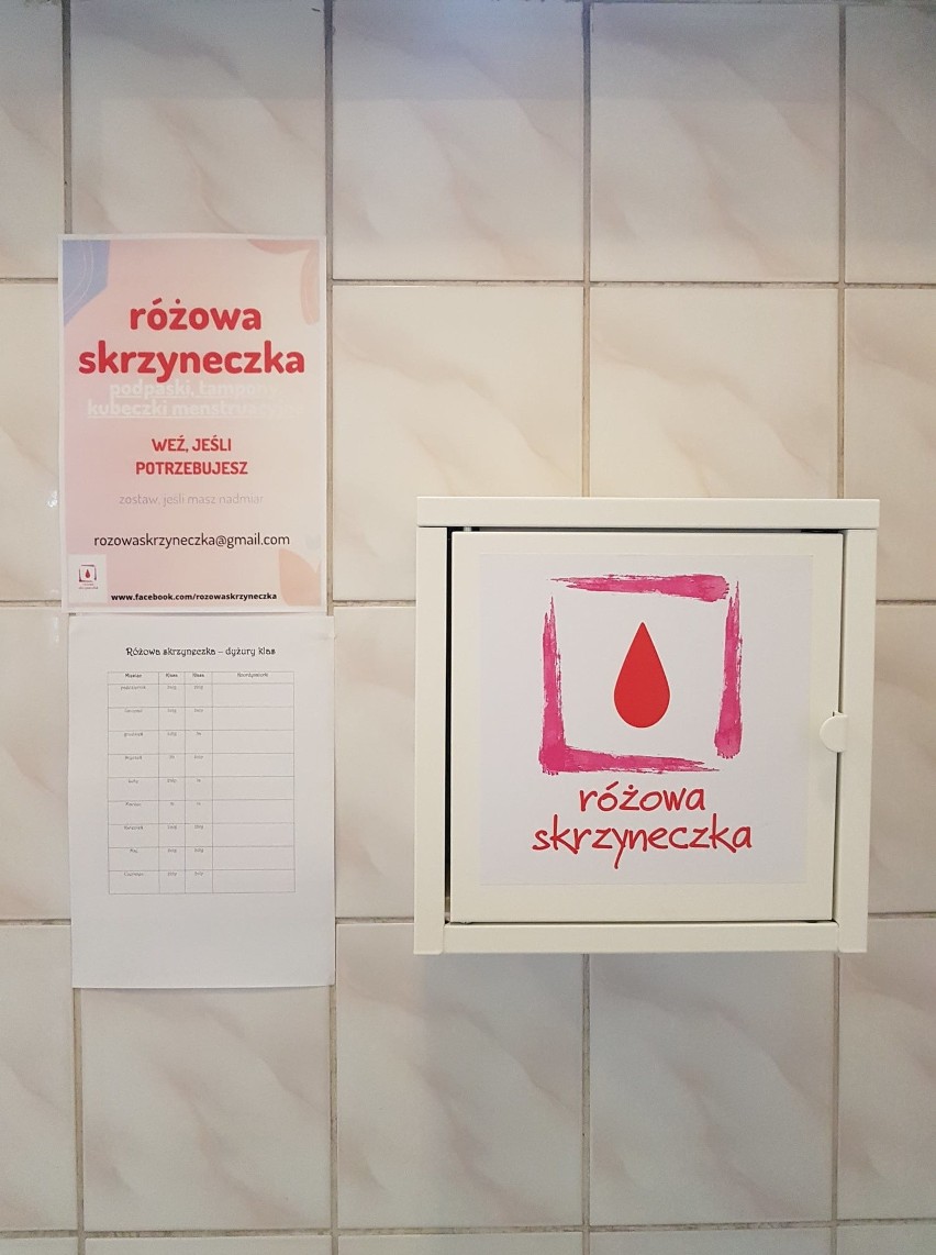 Różowe skrzyneczki we wrocławskich szkołach. Projekt stworzony dla kobiet przez kobiety