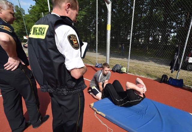 Test sprawnościowy składa się z czterech ćwiczeń