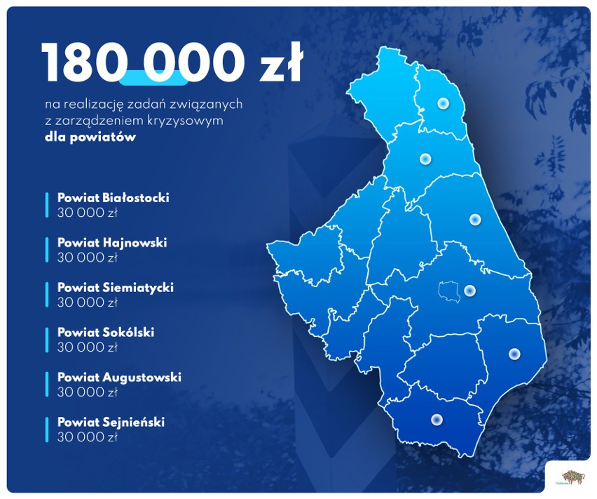 Samorząd województwa wspomoże finansowo podlaskie gminy i powiaty ze strefy nadgranicznej