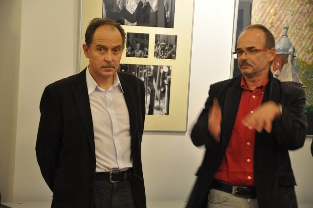 Autorzy wystawy: Tadeusz Czarnecki (z lewej) i Włodzimierz Płaneta
