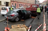 Tramwaj wjechał w auta na ulicy Grzegórzeckiej