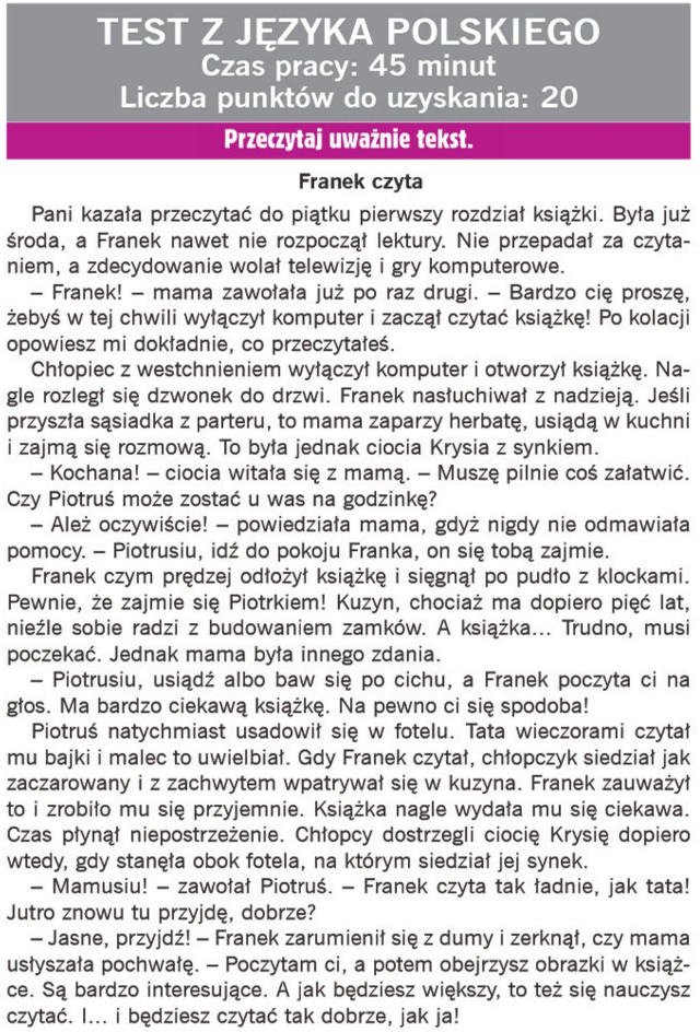 Sprawdzian Trzecioklasisty 2015 z OPERONEM. Arkusze i odpowiedzi