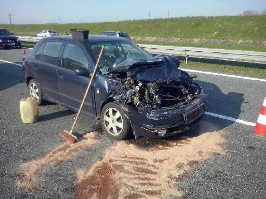 Wypadek na autostradzie A1 - 30.04.2016